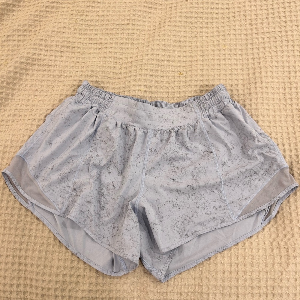 lululemon athletica Pale Blue Marble Athletic Shorts